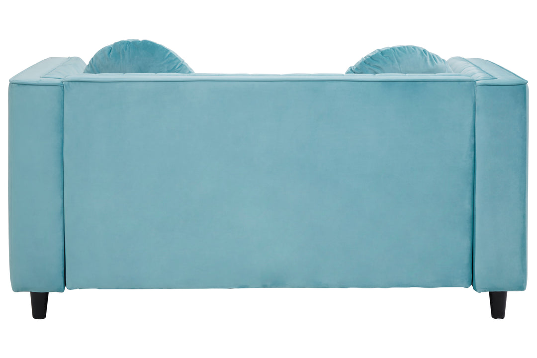 Finch Two Seat Green Velvet Sofa