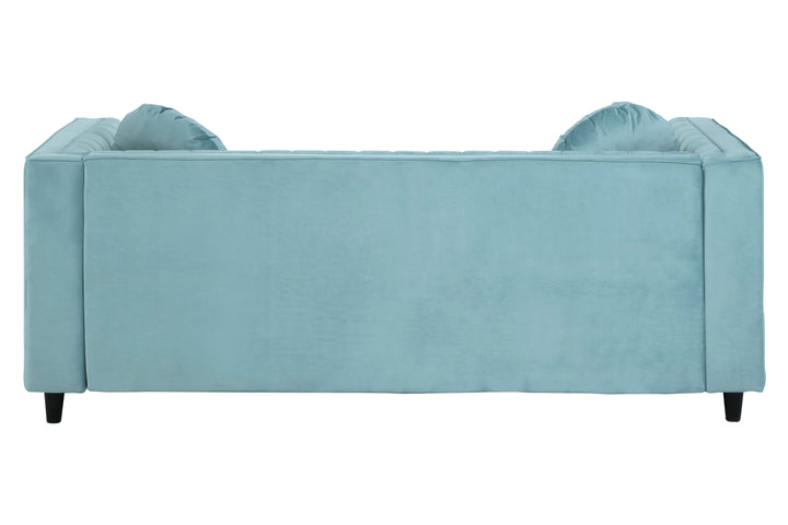 Finch Three Seater Pastel Green Velvet Sofa