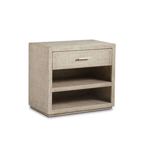 Raffles 1 Drawer Nightstand Natural, Large Bedside Table, Large - Andrew Martin