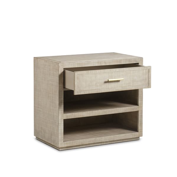 Raffles 1 Drawer Nightstand Natural, Large Bedside Table, Large - Andrew Martin