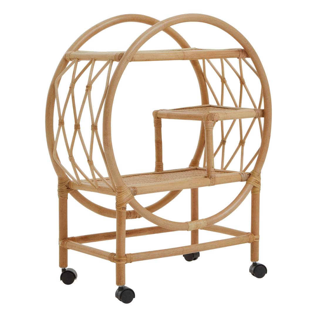 Petey Rattan Bar Trolley