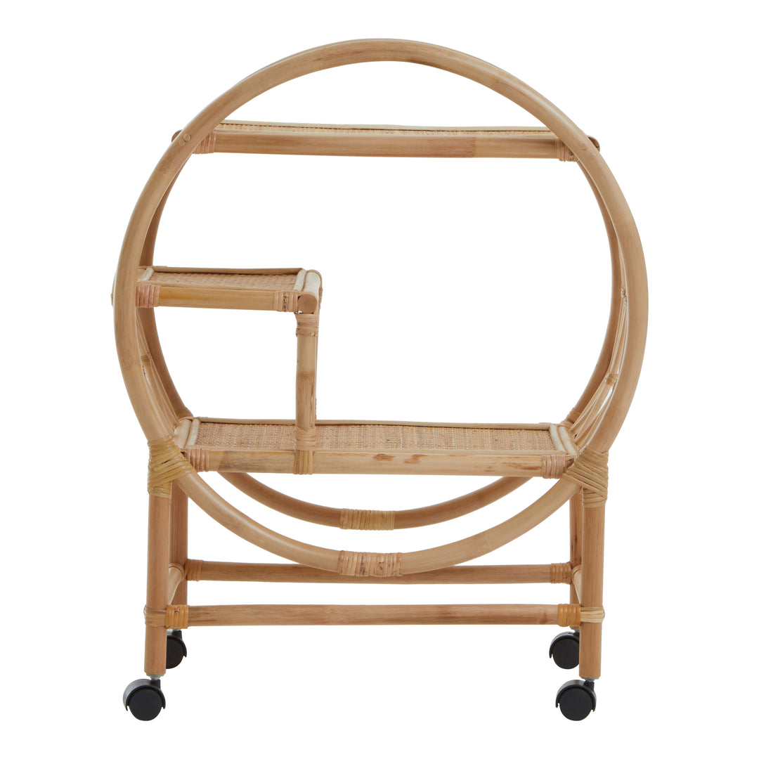 Petey Rattan Bar Trolley