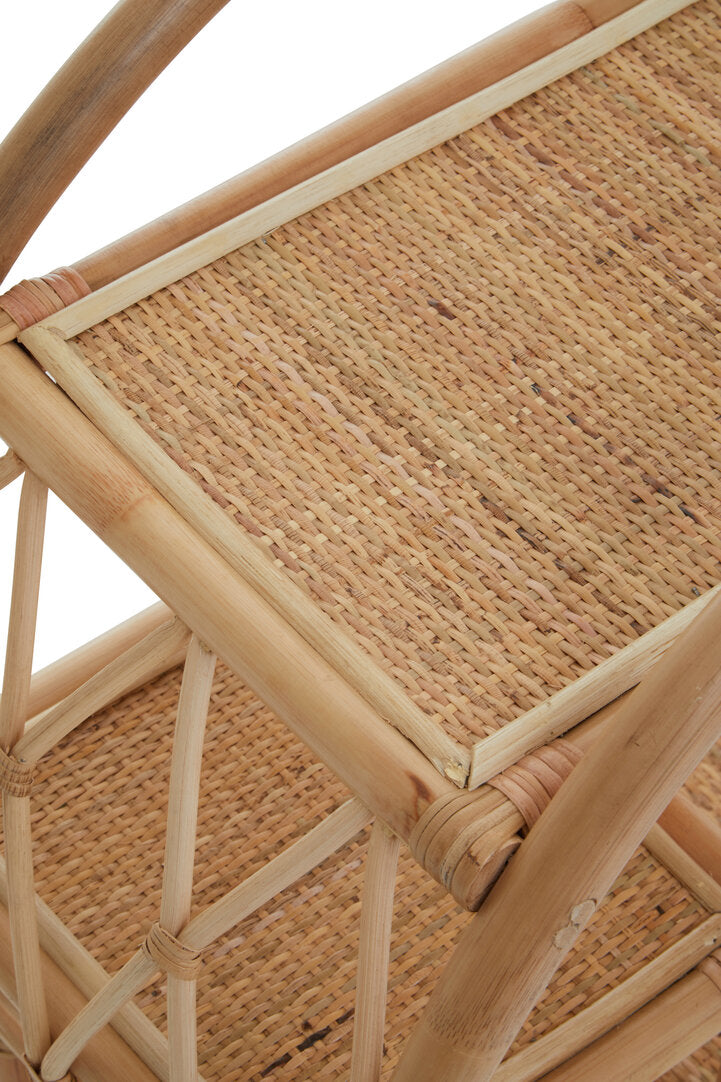 Petey Rattan Bar Trolley