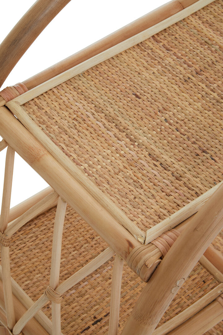 Petey Rattan Bar Trolley