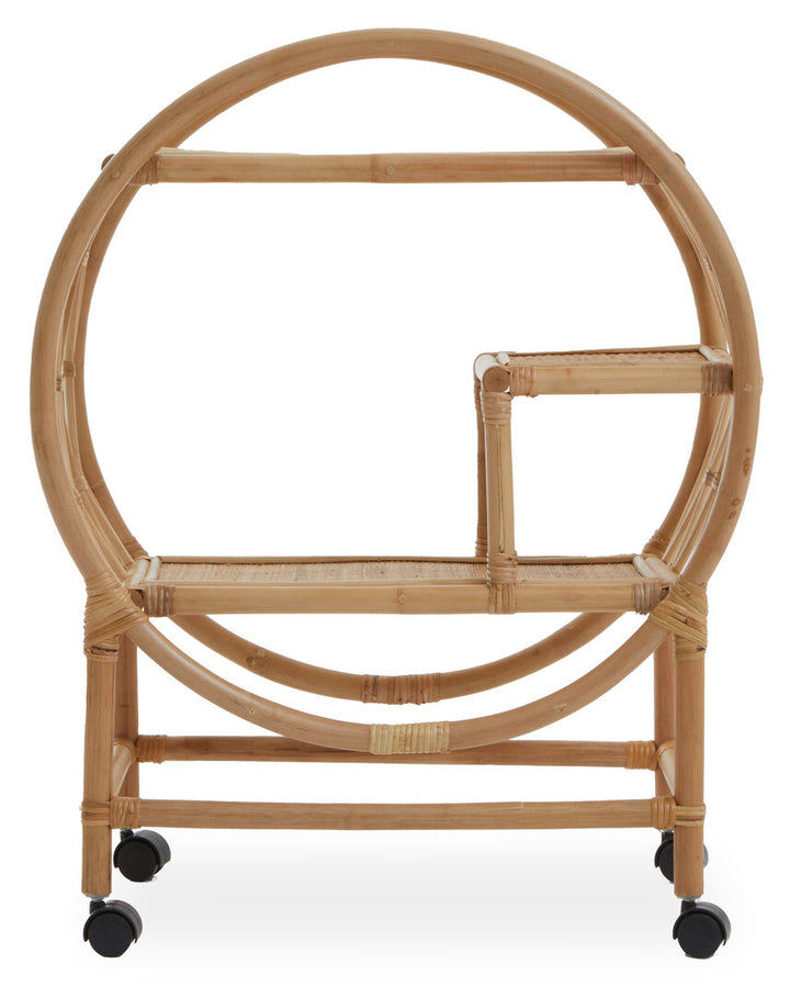 Petey Rattan Bar Trolley