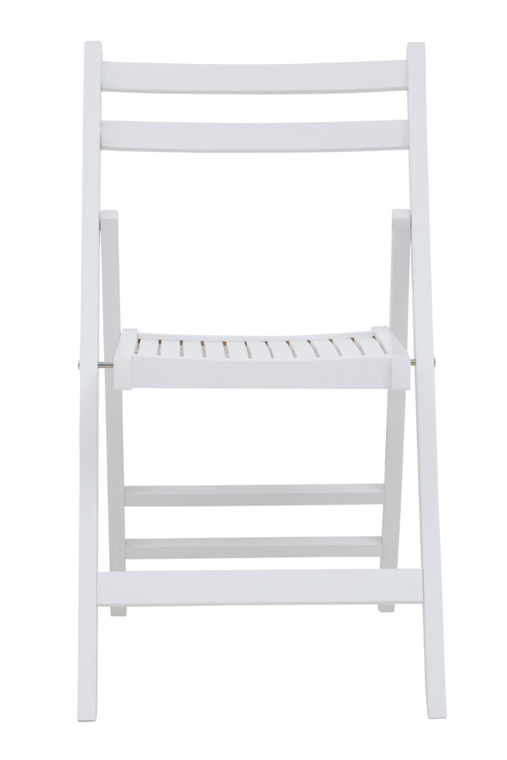 Bougie White Wood Folding Chair