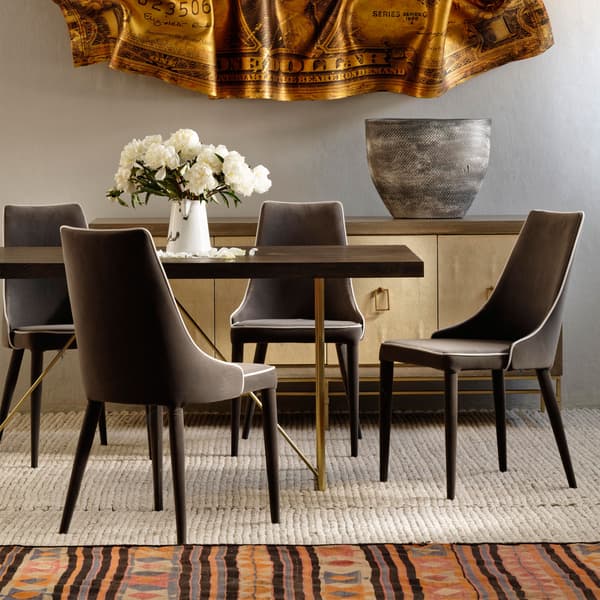 Saber Dining Chair, Dining Chair, Grey - Andrew Martin