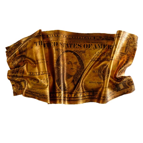 Dollar Bill Gold, Masterpiece Artwork - Andrew Martin