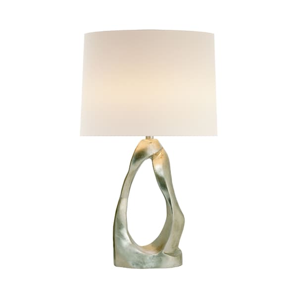 Cannes Table Lamp Silver, Table Lamp, Burnished Silver Leaf - Andrew Martin