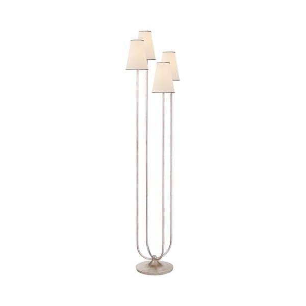 Montreuil Floor Lamp Silver, Floor Lamp, Burnished Silver Leaf - Andrew Martin