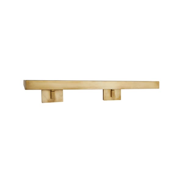 McClain Double Picture Light Brass, Picture Light, Small, Hand-Rubbed Antique Brass - Andrew Martin