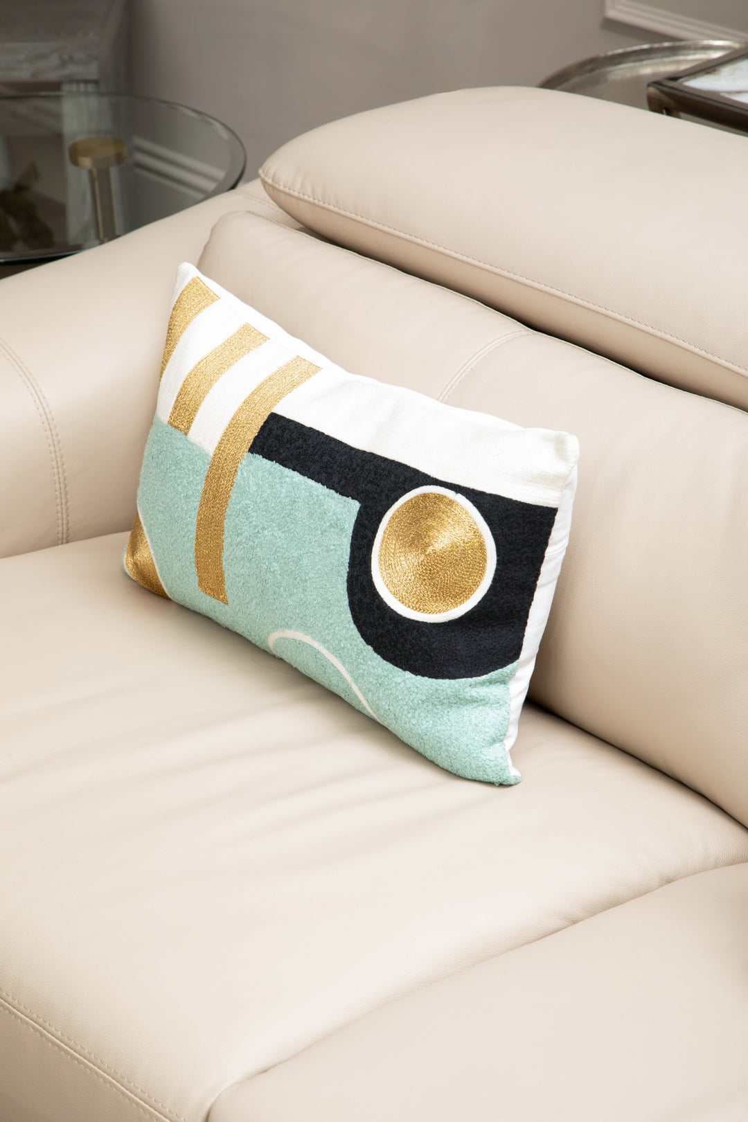Dove Abstract Rectangular Cushion