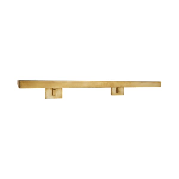 McClain Double Picture Light Brass, Picture Light, Large, Antique Brass - Andrew Martin