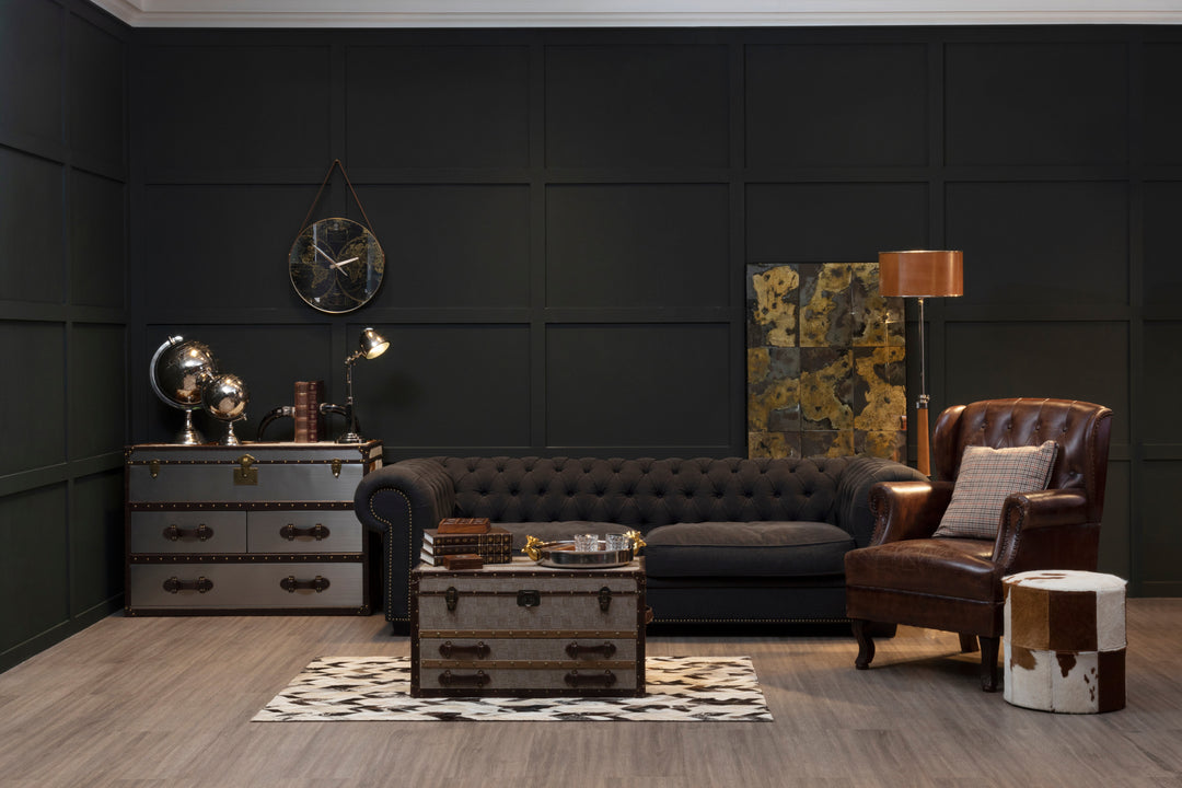 Owl 3 Seater Charcoal Fabric Sofa