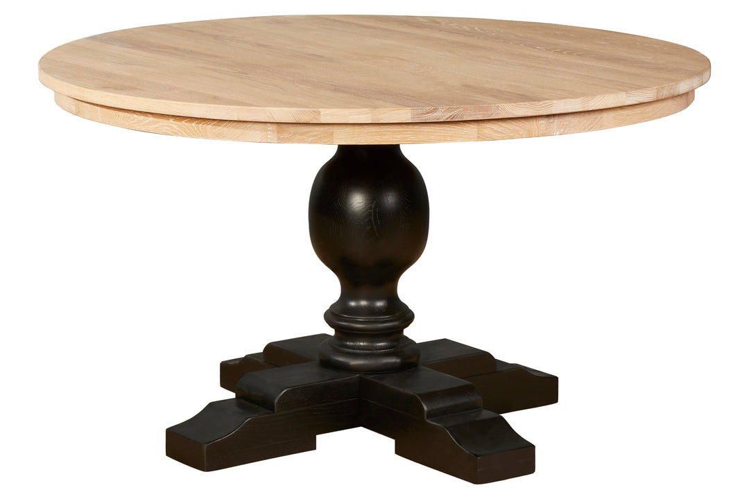 Pigeon Whitewash Top Black Dining Table