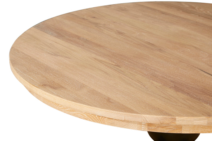 Pigeon Whitewash Top Black Dining Table