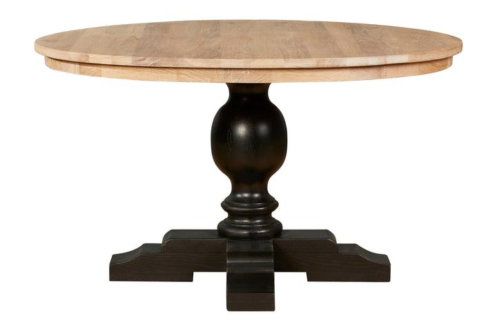 Pigeon Whitewash Top Black Dining Table