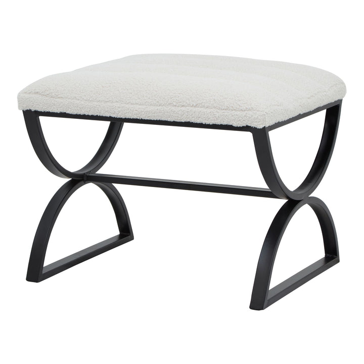 Boucle Ribbed Foot Stool