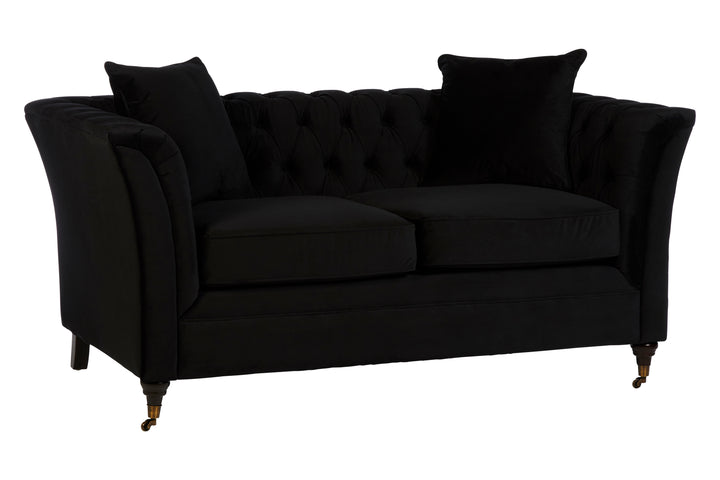 Robin Two Seat Onyx Velvet Sofa