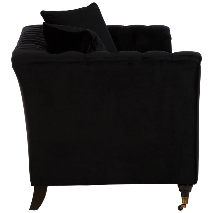 Robin Two Seat Onyx Velvet Sofa