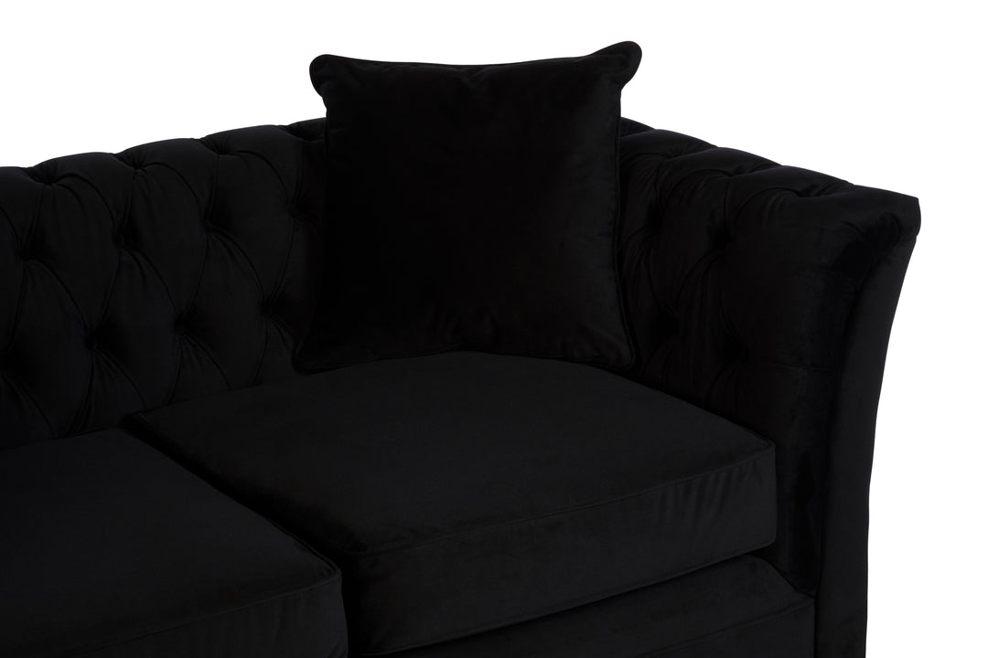 Robin Two Seat Onyx Velvet Sofa