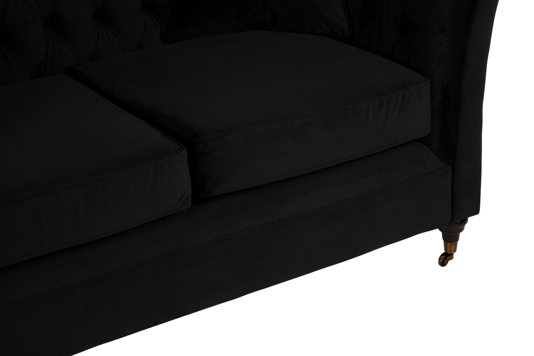 Robin Two Seat Onyx Velvet Sofa