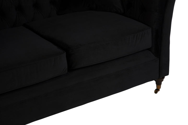 Robin Two Seat Onyx Velvet Sofa