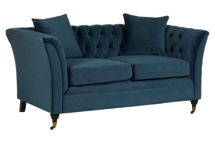 Robin Two Seat Midnight Velvet Sofa
