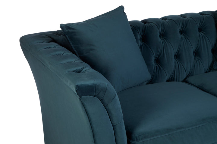 Robin Two Seat Midnight Velvet Sofa
