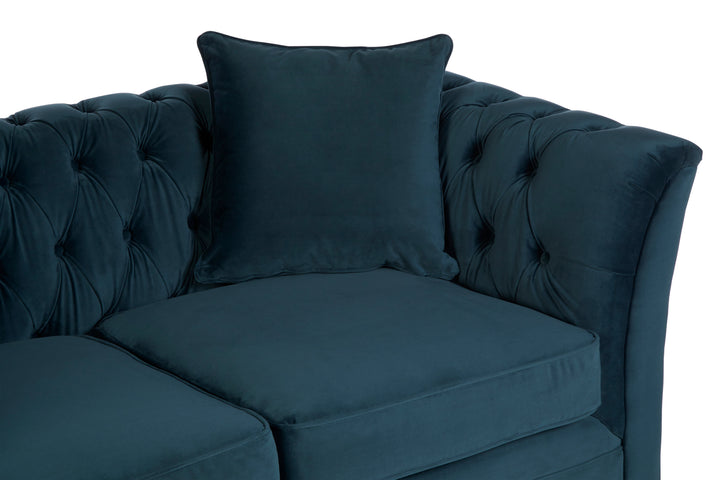 Robin Two Seat Midnight Velvet Sofa