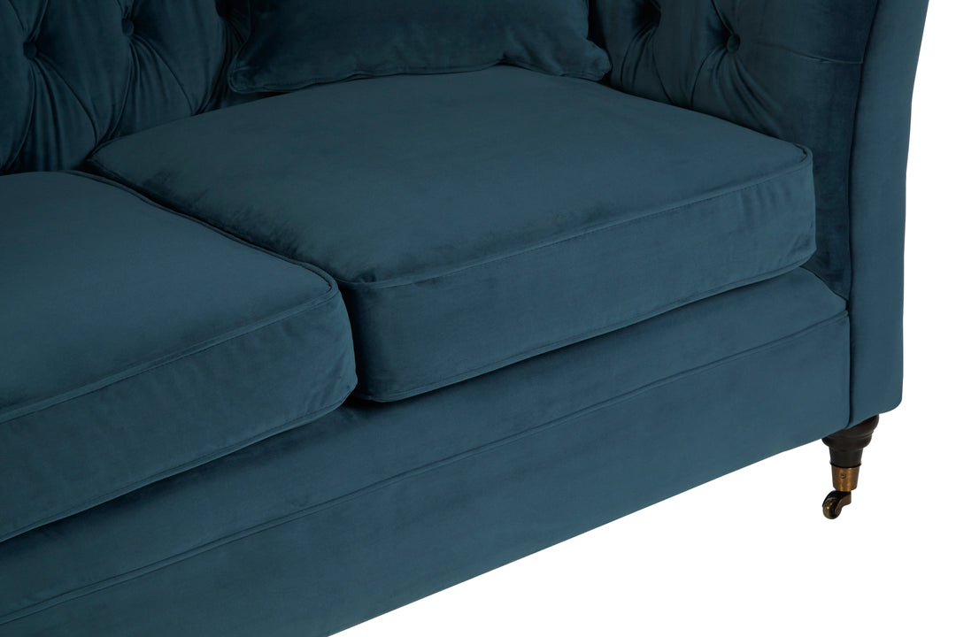 Robin Two Seat Midnight Velvet Sofa