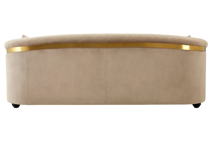 Albatross Three Seat Grey Cotton Velvet Sofa