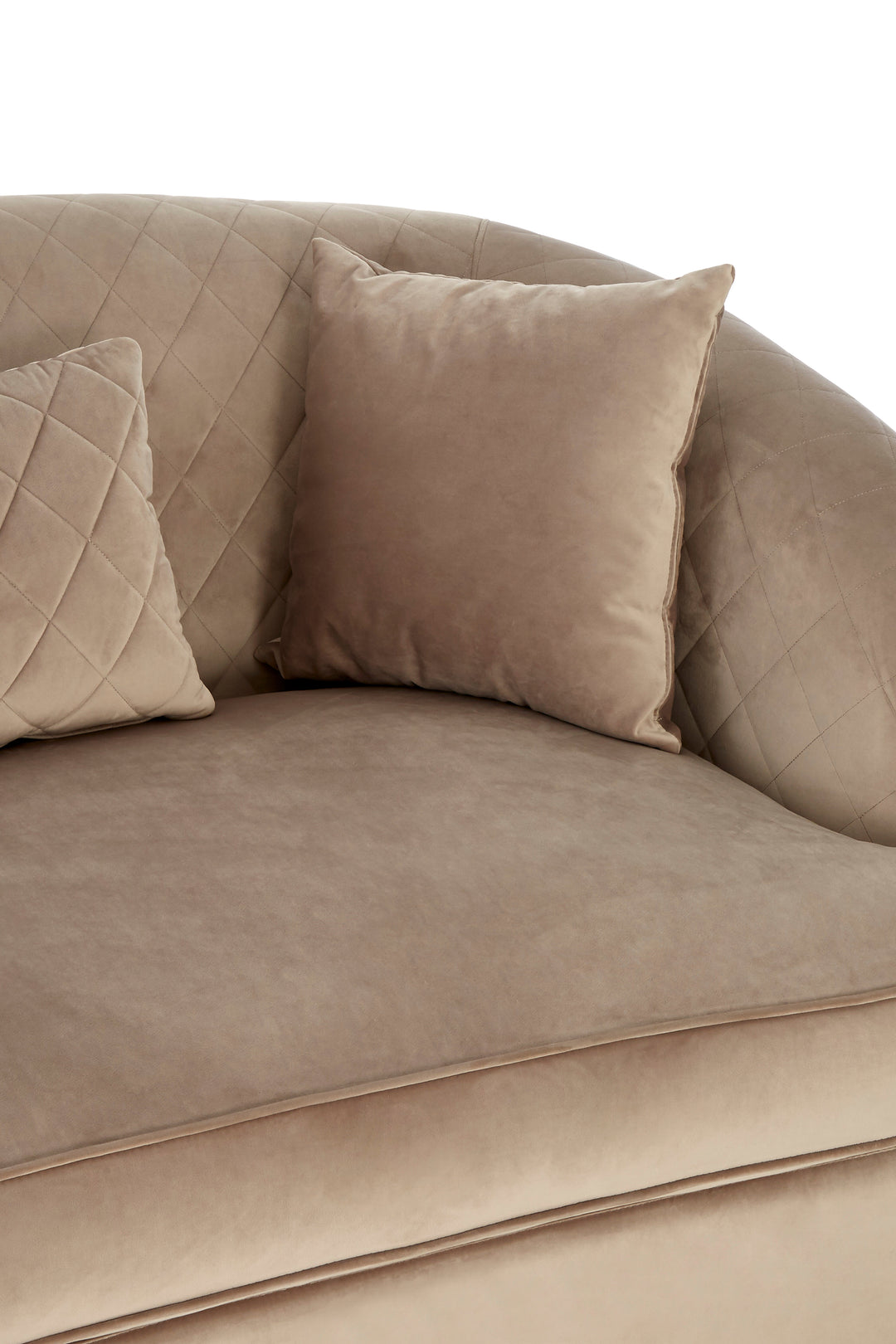 Albatross Three Seat Grey Cotton Velvet Sofa