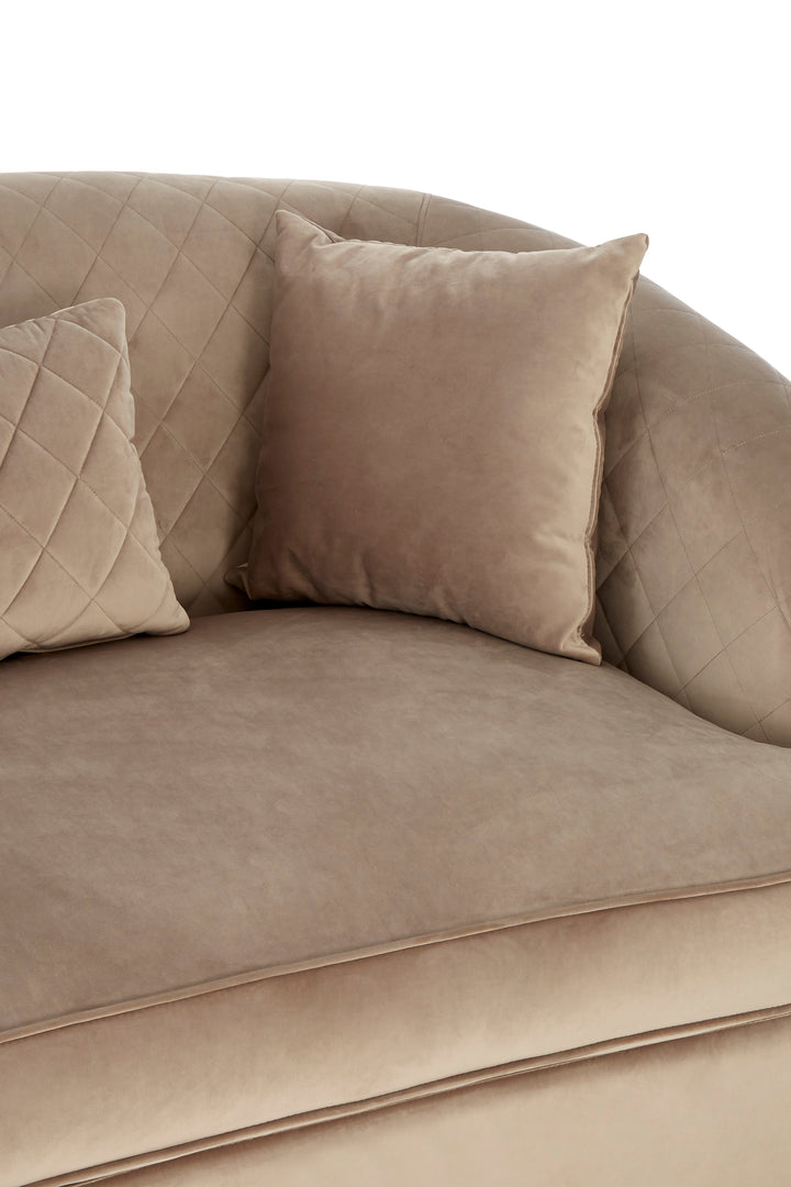 Albatross Three Seat Grey Cotton Velvet Sofa