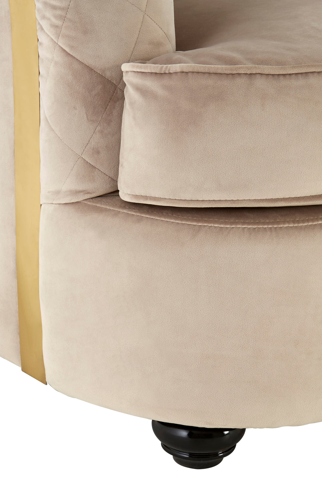 Albatross Three Seat Grey Cotton Velvet Sofa