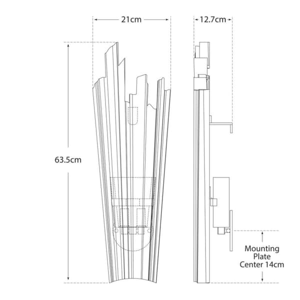 Claymore Wall Light Silver, Wall Light, Medium, Burnished Silver Leaf - Andrew Martin