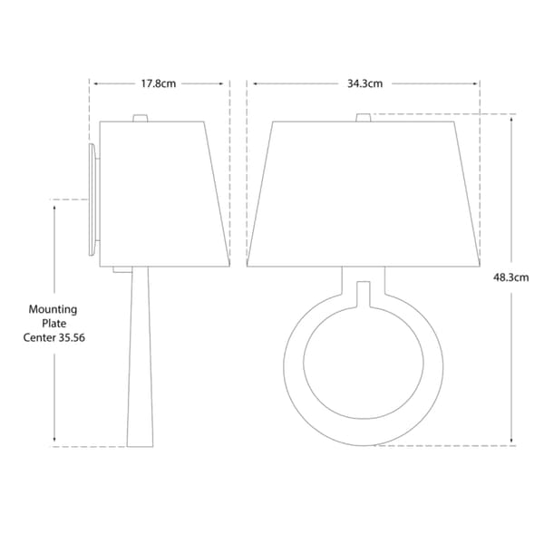 Ring Form Wall Light Bronze, Wall Light - Andrew Martin