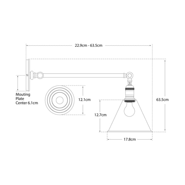 Boston Wall Light Bronze, Wall Light - Andrew Martin