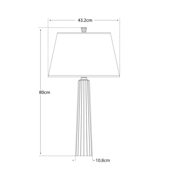 Fluted Spire Table Lamp White, Table Lamp, Plaster White - Andrew Martin
