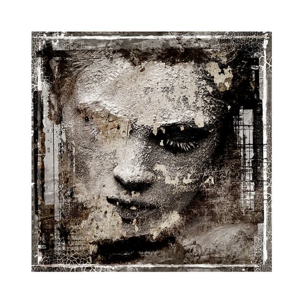 Sepia Woman, Plexiglass Artwork, 100cm x 100cm, Natural/White - Andrew Martin