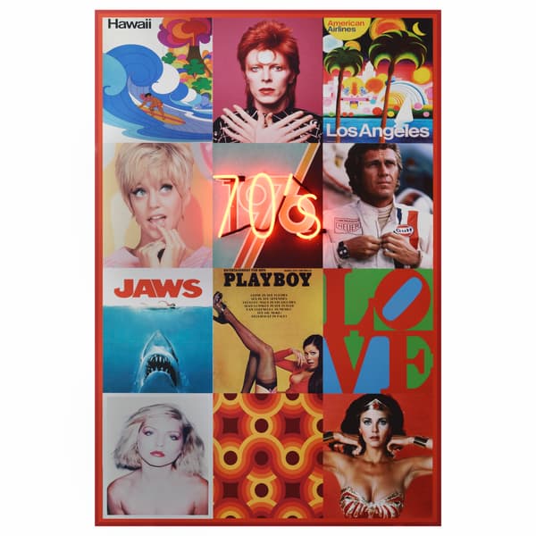 Neon - The Seventies 80X120, Neon Artwork, 80cm x 120cm - Andrew Martin