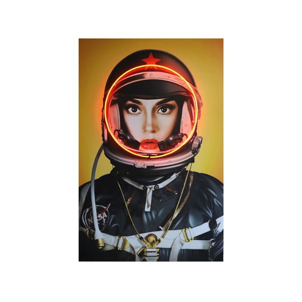 Neon - Space Girl Black Only 80X120, Neon Artwork, 80cm x 120cm - Andrew Martin
