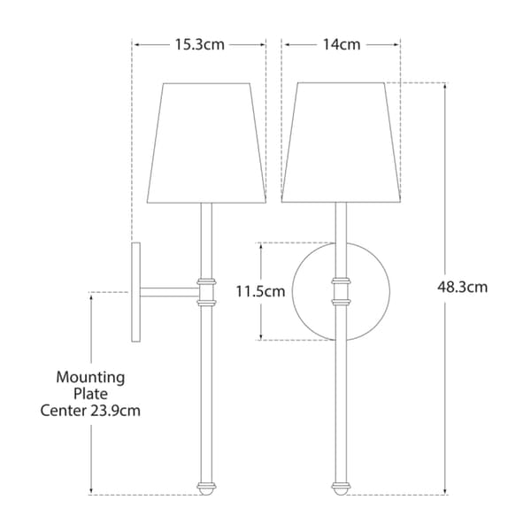 Camille Wall Light Nickel, Wall Light, Polished Nickel - Andrew Martin