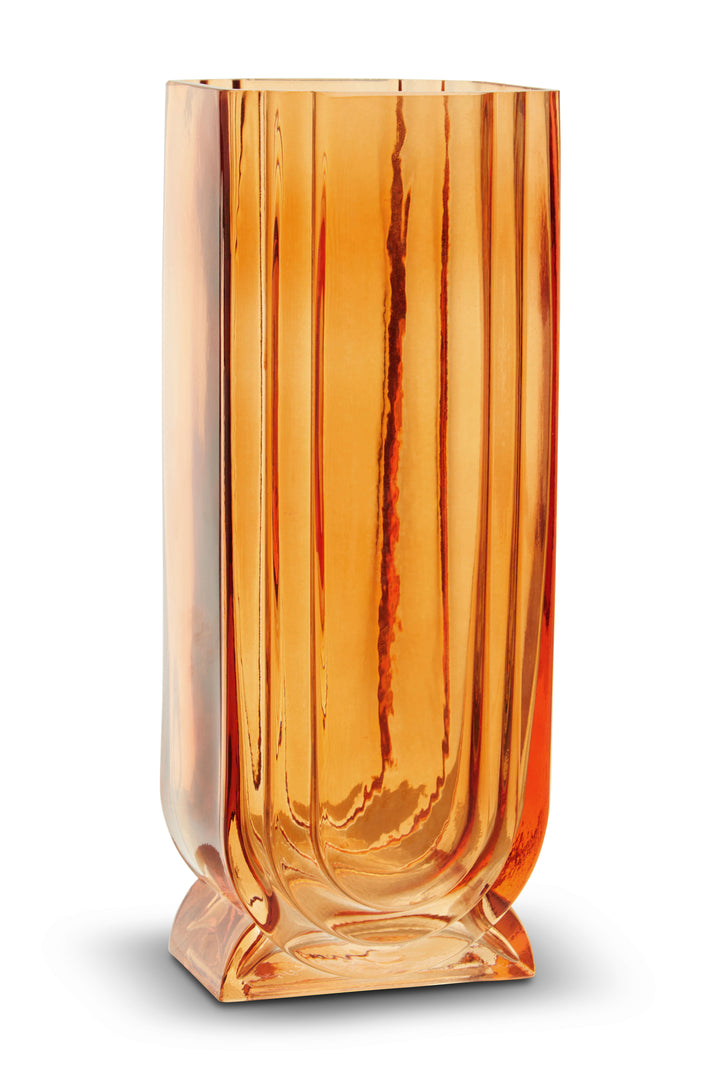 Ricky Large Orange Glass Vase