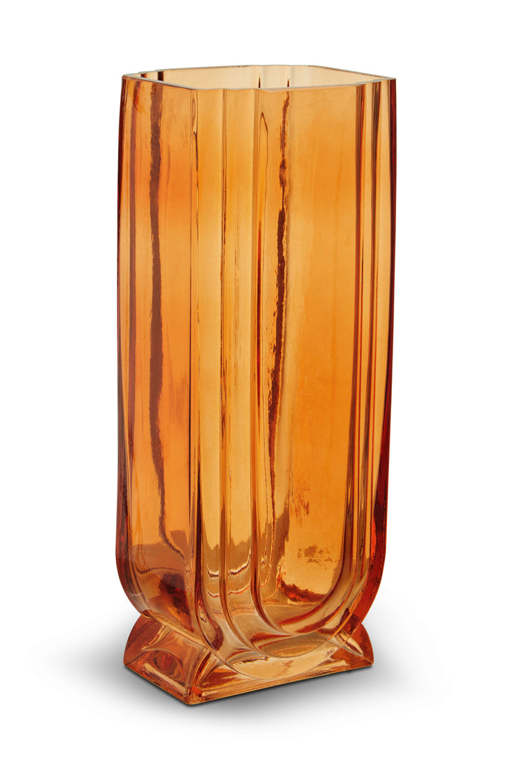 Ricky Large Orange Glass Vase