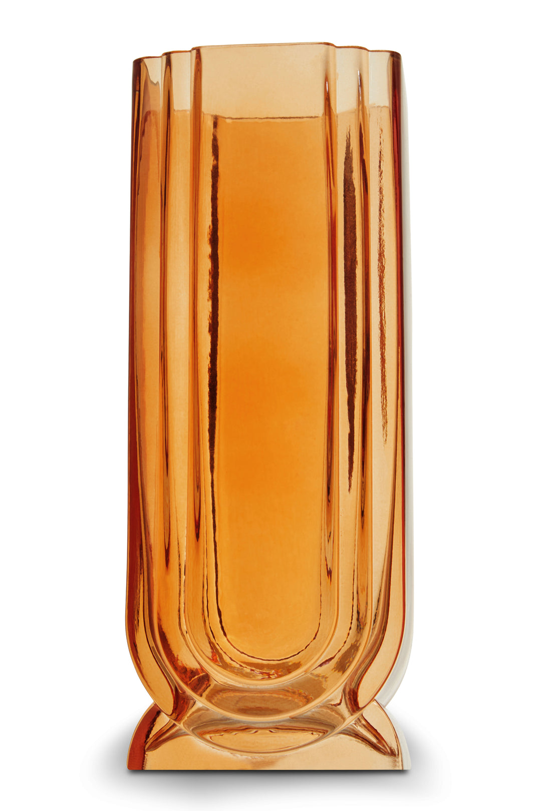 Ricky Large Orange Glass Vase