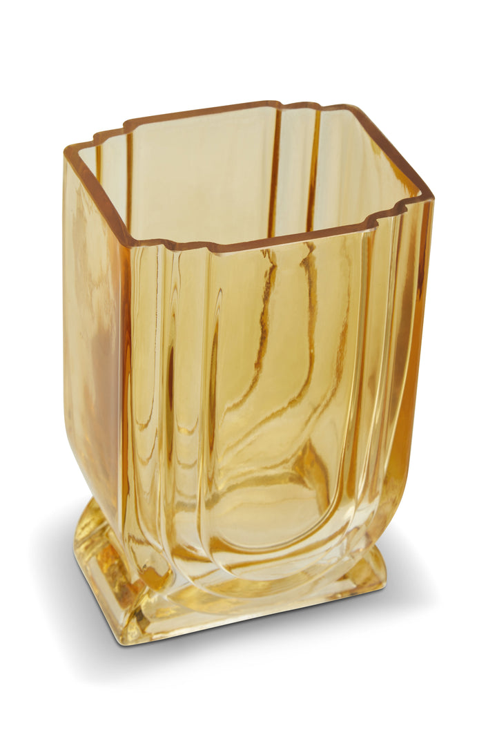Ricky Small Ochre Yellow Glass Vase