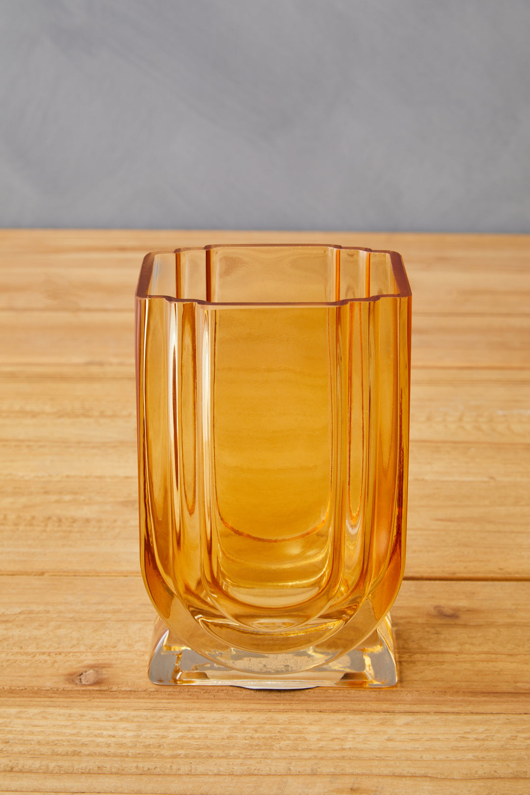 Ricky Small Ochre Yellow Glass Vase