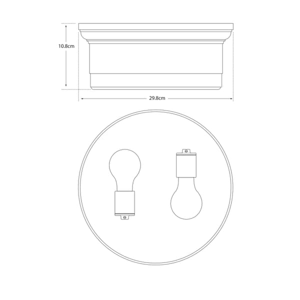 Siena Ceiling Light Nickel, Ceiling Light, Small, Polished Nickel - Andrew Martin