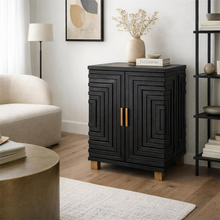 Lennox Black 2 Door Small Sideboard